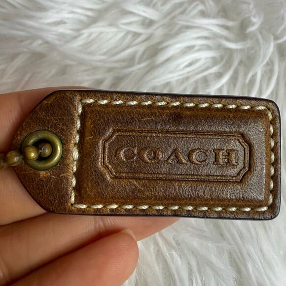 2" y2k COACH Vintage Fob Bag Charm Hang tag Hangtag - Picture 1 of 2